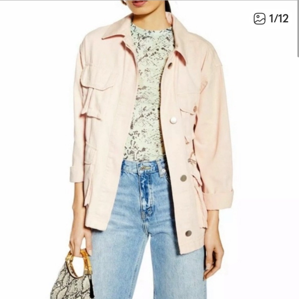 Topshop Light Pink Utility Jacket
